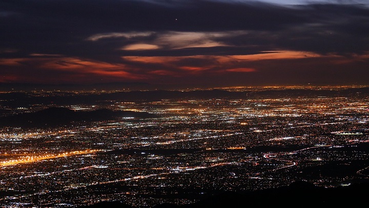 picture of San Bernardino skyline at night
