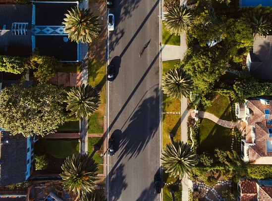 picture of street from above