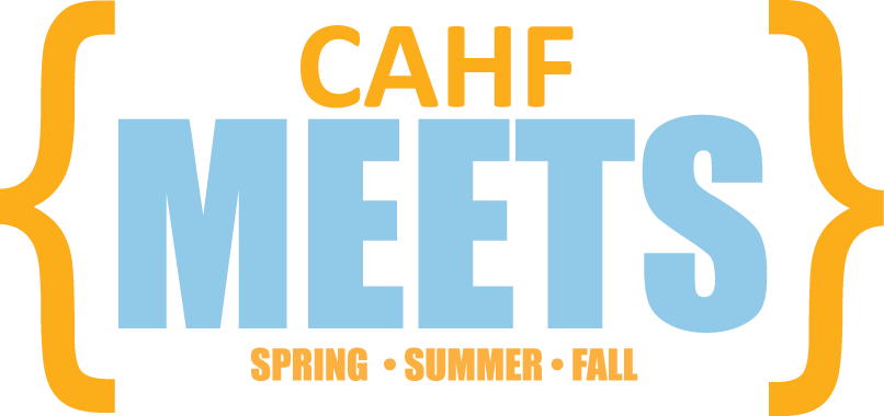 CAHF Meets logo in blue and orange