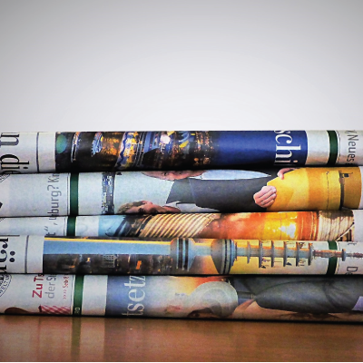 stack of newspapers